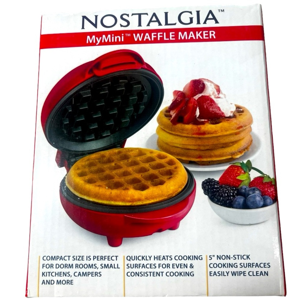 Nostalgia MyMini Personal Electric Waffle Maker,
Hash browns, French Toast.